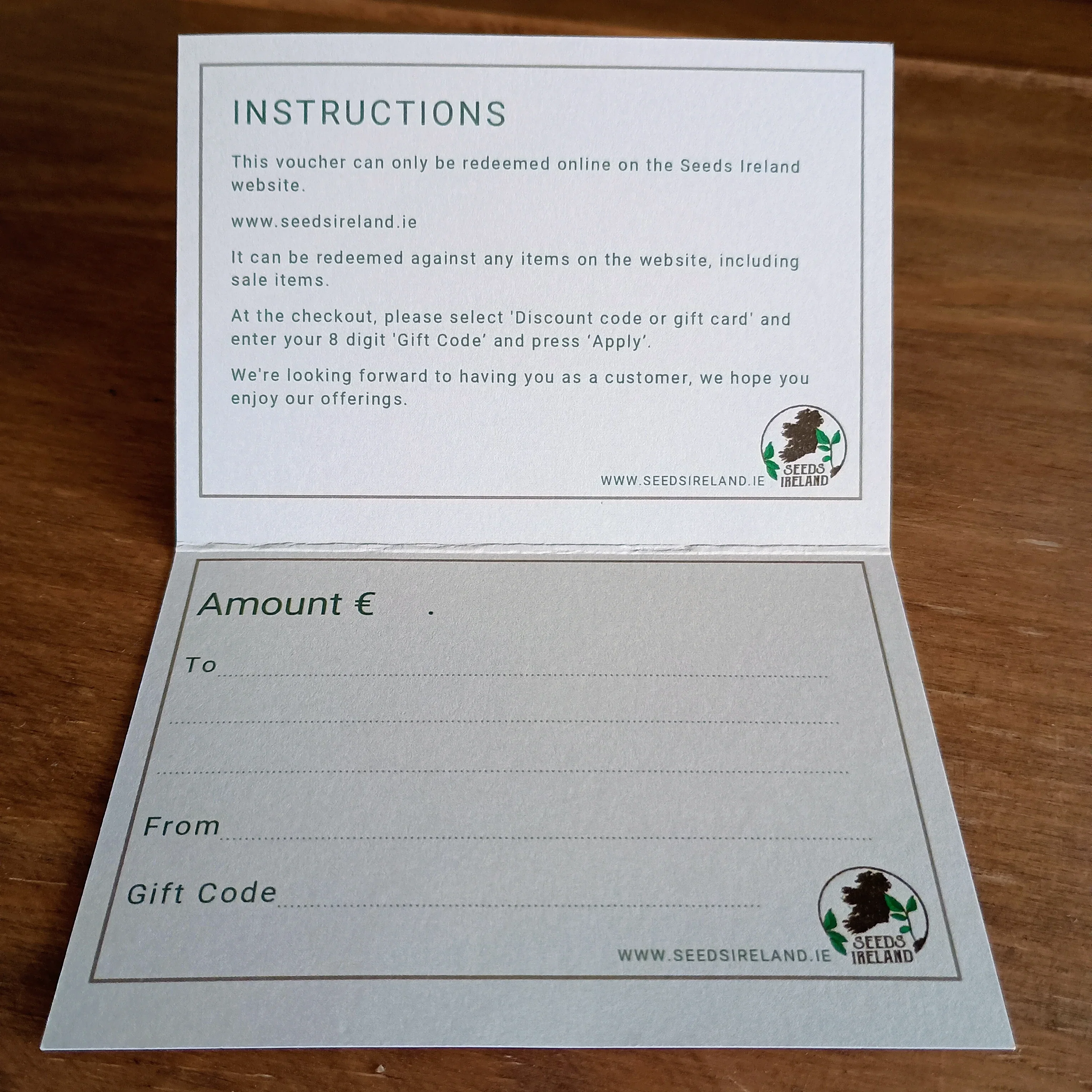 Seeds Ireland Physical Gift Card - Image 3
